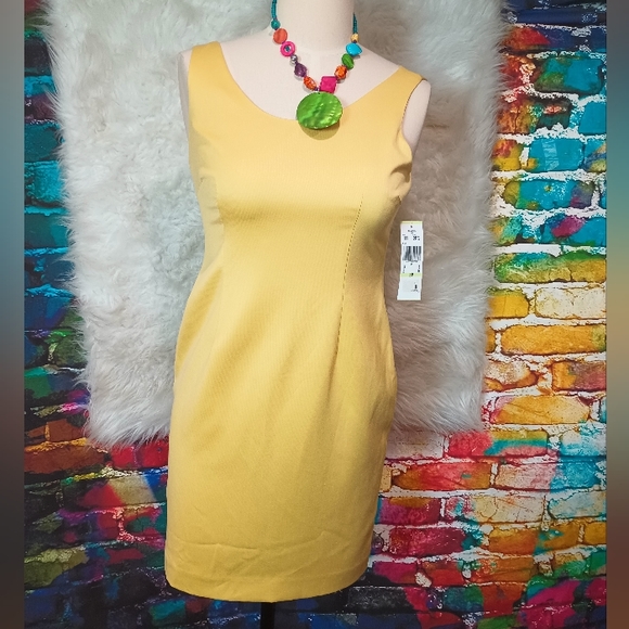 Anne Klein Yellow Jacket and Dress Suit New With Tags Size 4P - Picture 3 of 14